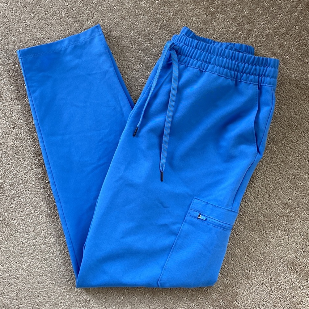 Jaanuu Medium 7-Pocket Scrub Pant Ceil Blue